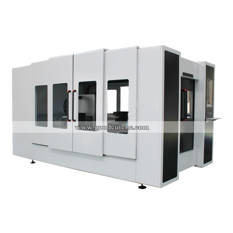 Machine de découpe laser à fibre GC1530FC 3000w 4000w Raycus/IPG avec capot de protection