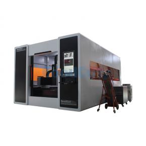 Machine de découpe laser à fibre GC1530FC-D avec table d'échange et couvercle pour la découpe du métal