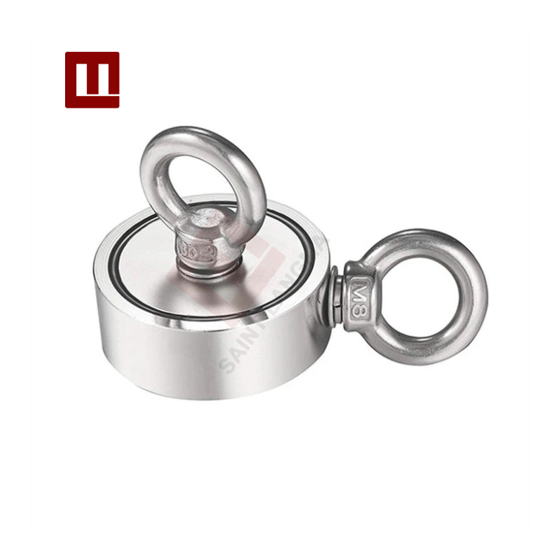 Custom Fishing Magnet Neodymium Magnets with 2 hooks