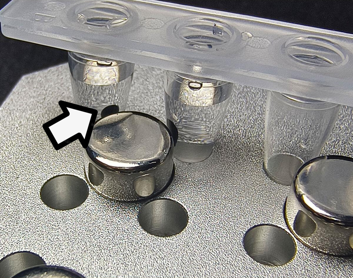 Custom 96 well plate magnetic separation rack