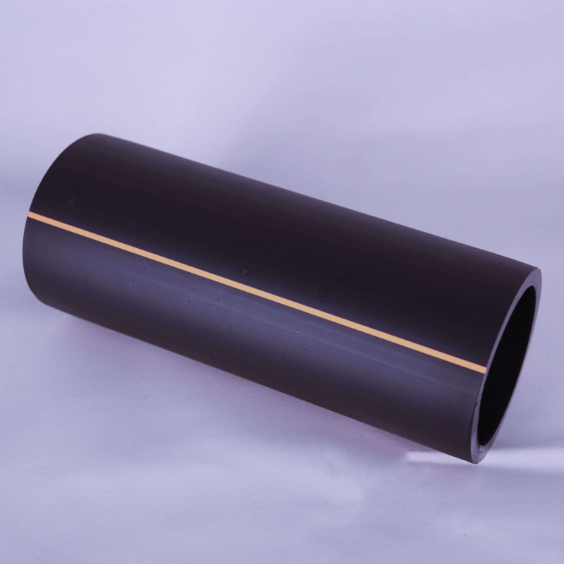 PE Pipe with orange marking line for gas industrial