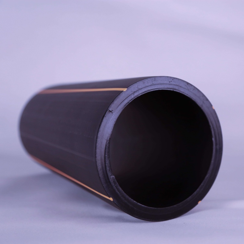 PE Pipe with orange marking line for gas industrial