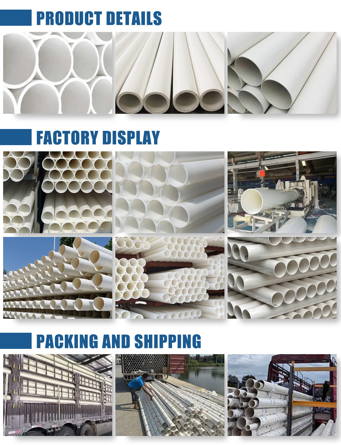 PVC Pipe for rainwater pipes