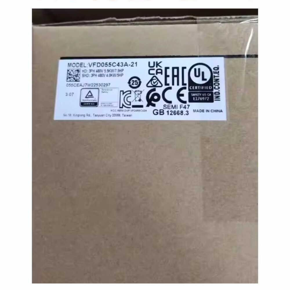 VFD055C43A-21/5.5KW servo drive Delta Brand New and Genuine inverter test OK Fast Shipping