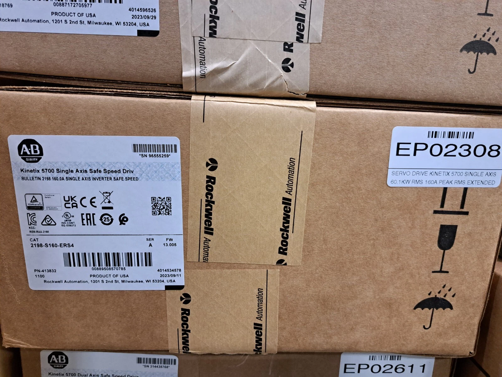 Allen-Bradley servo drive 2198-S160-ERS4 Brand New and Genuine inverter test OK Fast Shipping