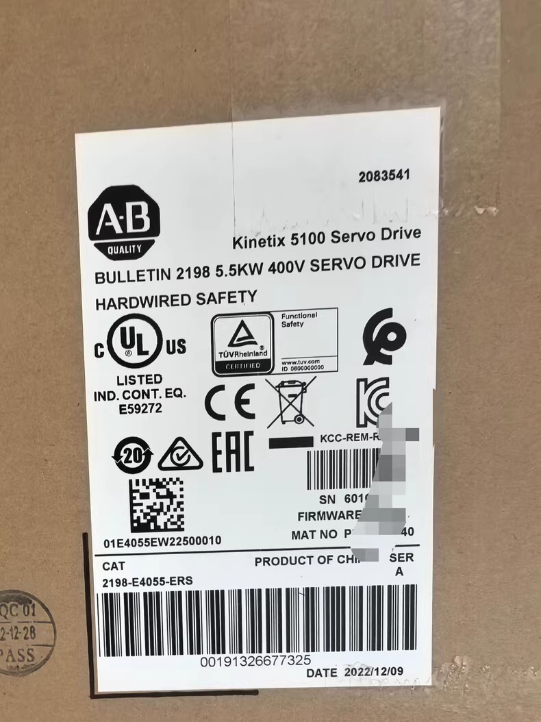 Allen-Bradley servo drive 2198-E4055-ERS Brand New and Genuine inverter test OK Fast Shipping
