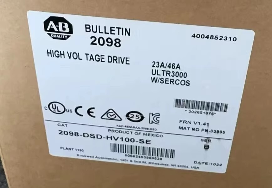 Allen-Bradley Servo Drive 2098-DSD-HV100-SE Brand New and Genuine inverter test OK Fast Shipping