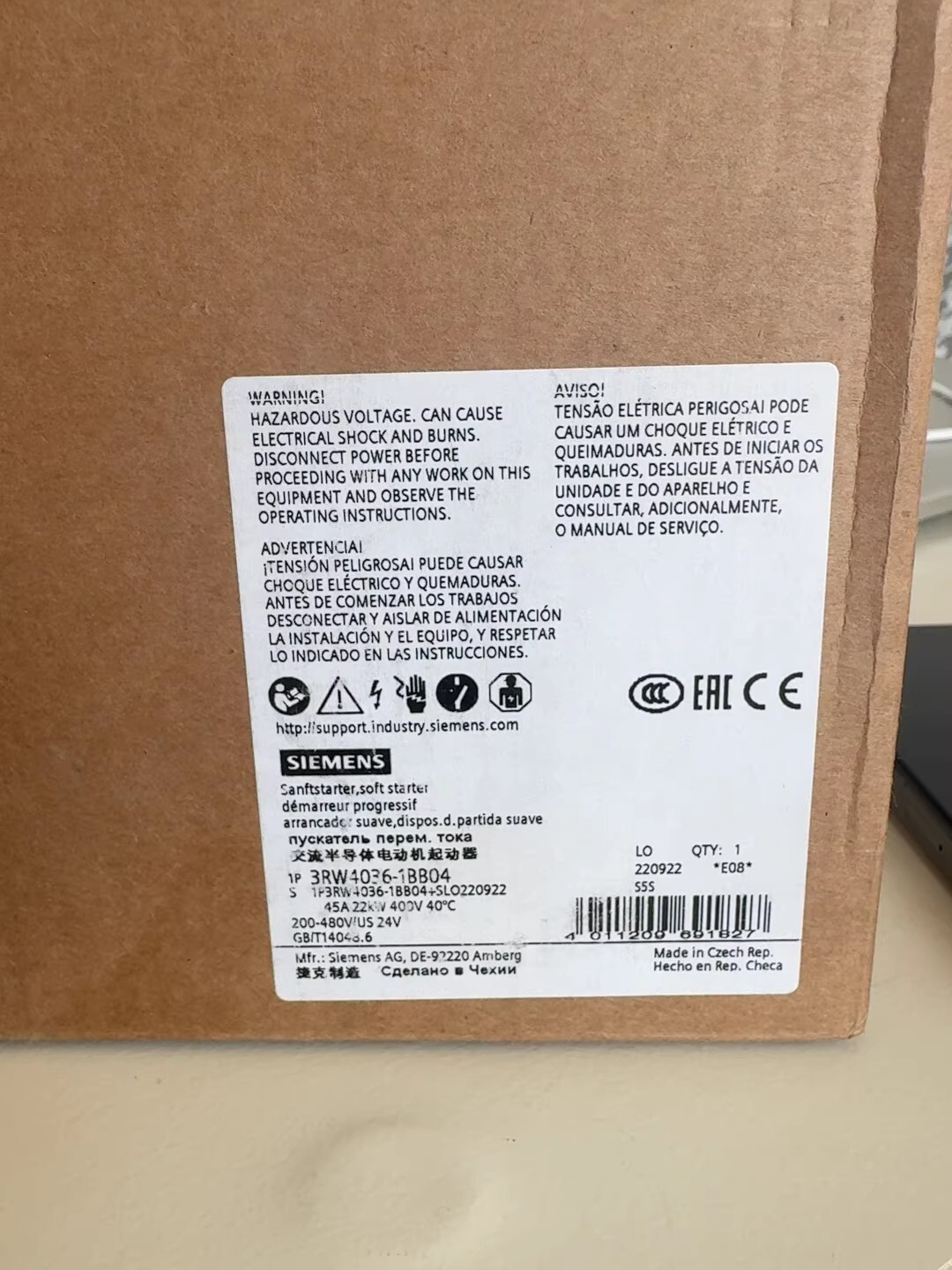 Siemens servo drive 3RW4036-1BB04 Brand New and Genuine inverter test OK Fast Shipping