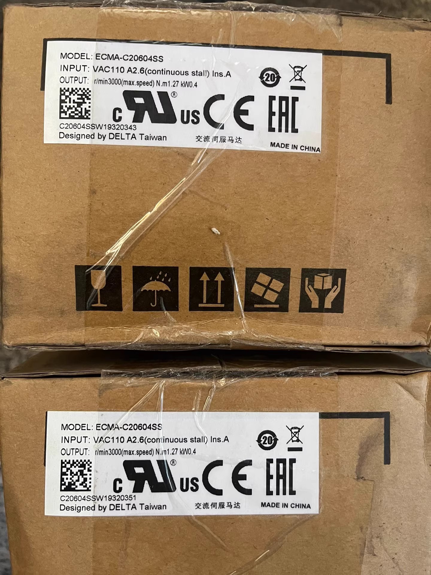 ECMA-C20604SS delta frequency inverter Servo Drive Servo motor Brand New and Genuine inverter test OK Fast Shipping