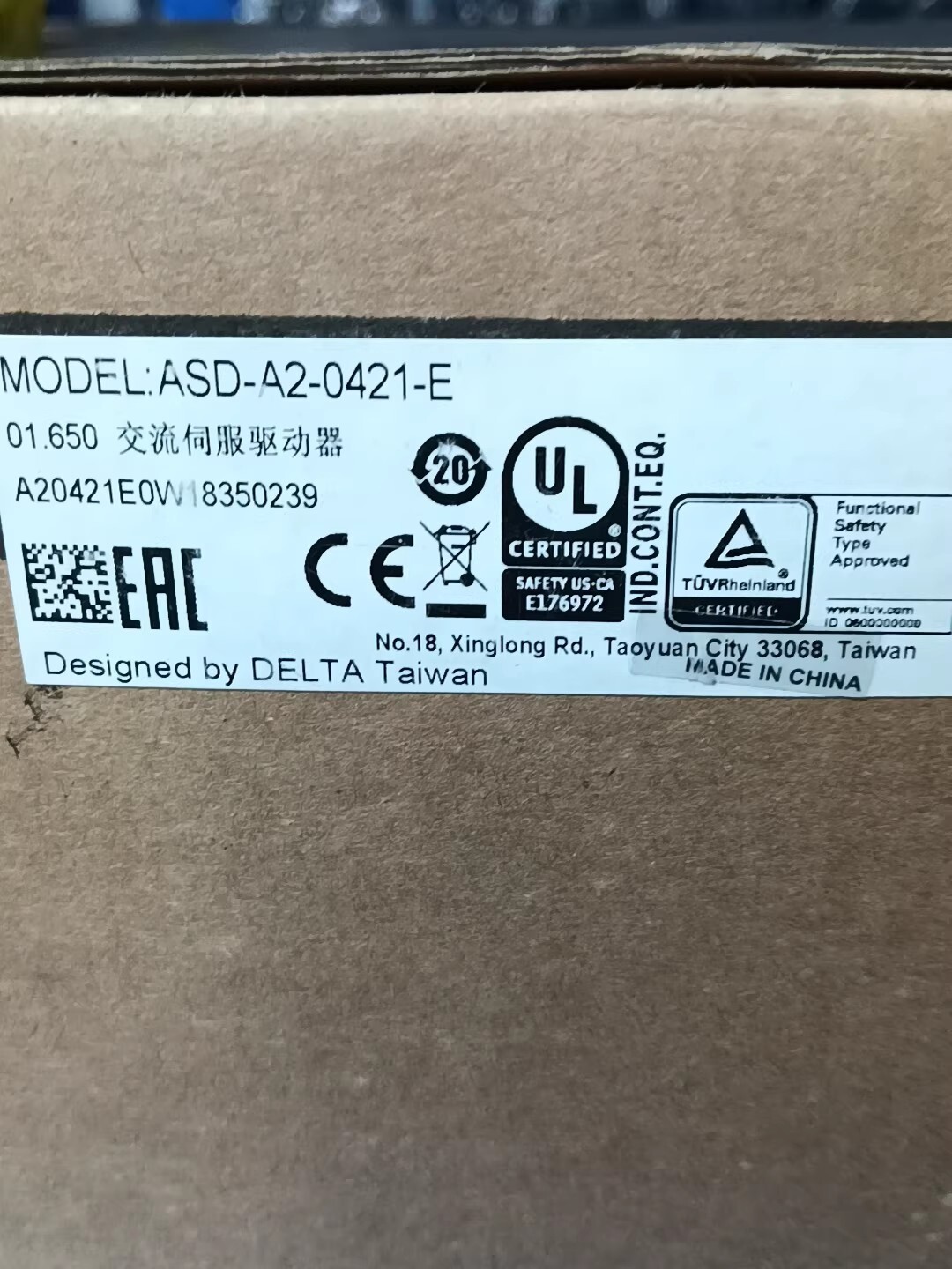 ASD-A2-0421-E delta frequency inverter Servo Drive Servo motor Brand New and Genuine inverter test OK Fast Shipping
