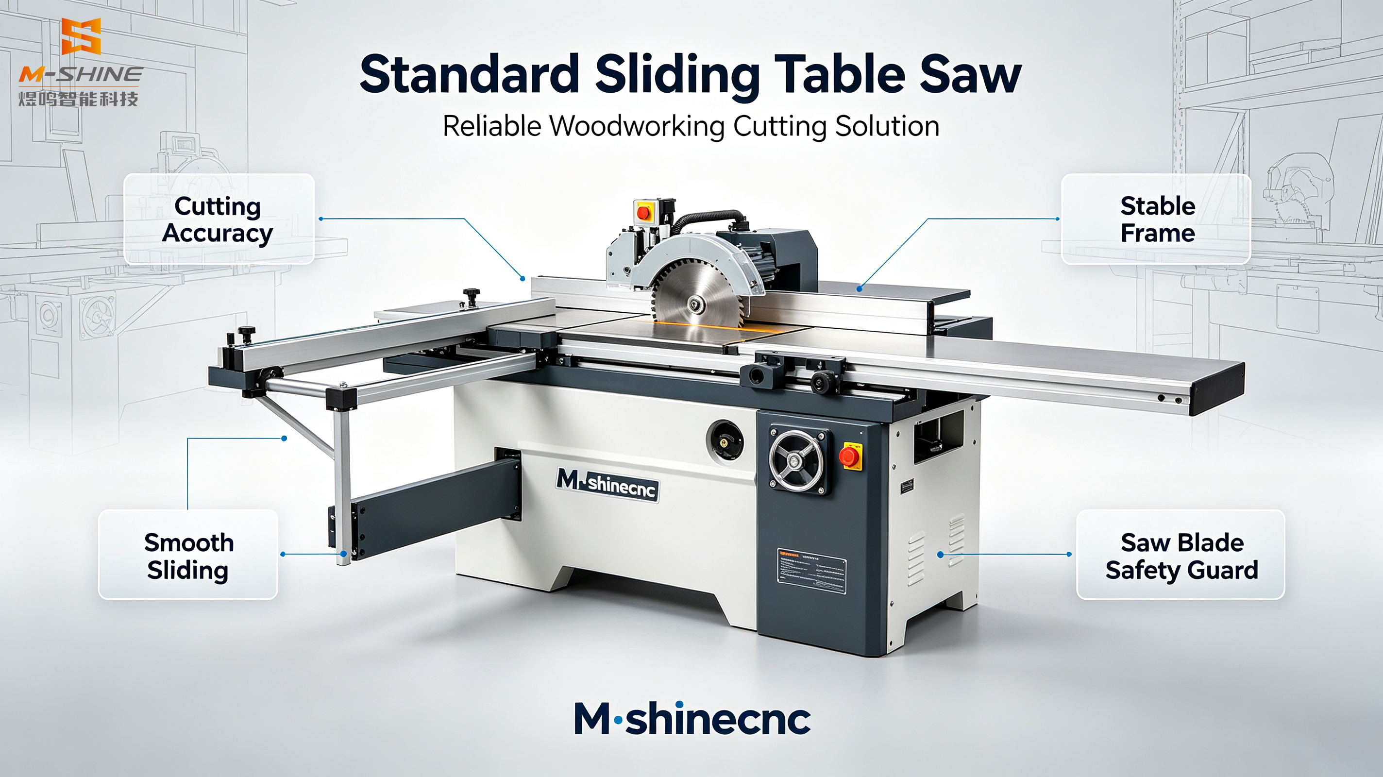 How to Read Sliding Table Saw Selection Parameters? Core Identification Tips for Guide Rails and Motors