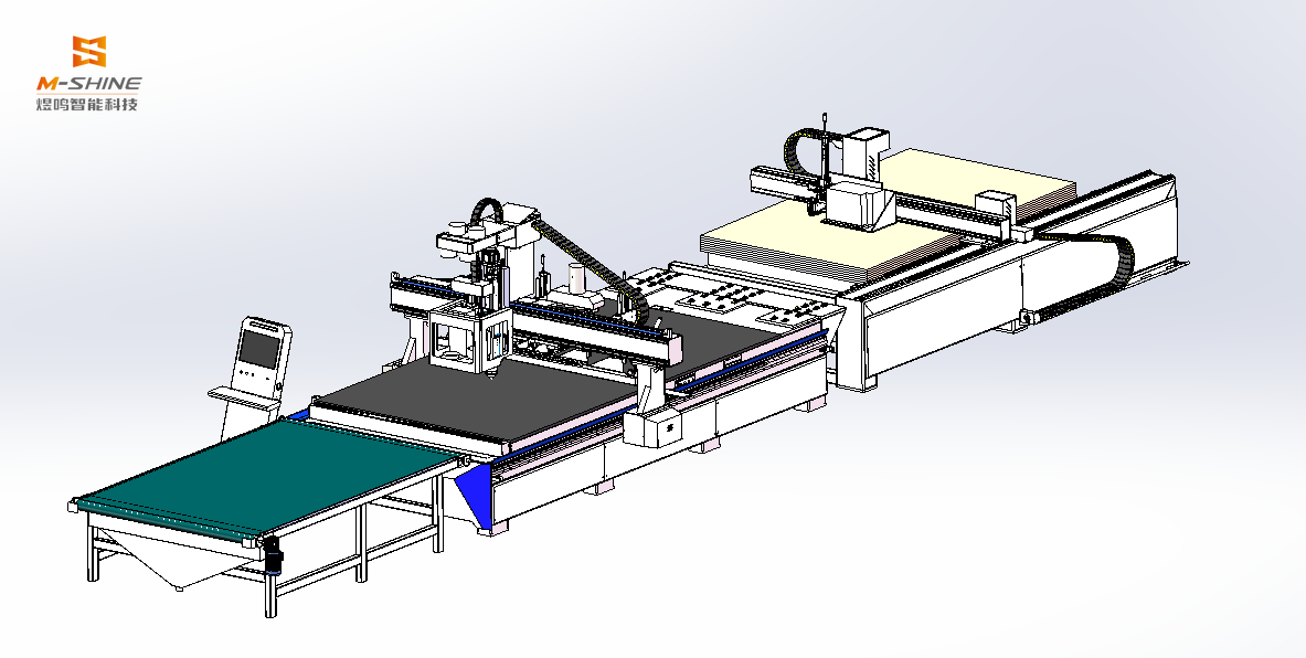 Export nach Polen 2026 | JINAN M-shineTech CNC-Produktionslinie für Möbel aus MDF-Platten