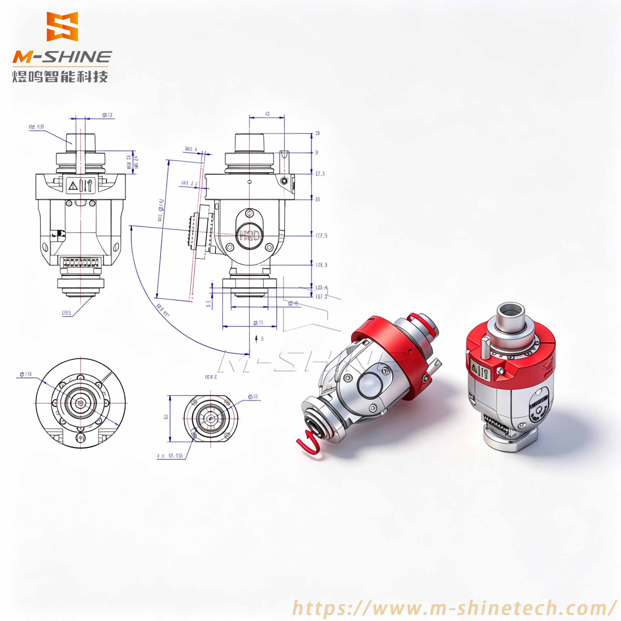 M-shinecnc has innovatively designed multi-angle heads, enabling the CNC wood carving machine to break through processing boundaries.