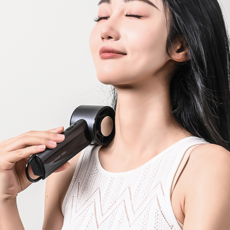 100-Speed Stepless Handheld Turbo Fan, Portable High-Speed Cooling Fan