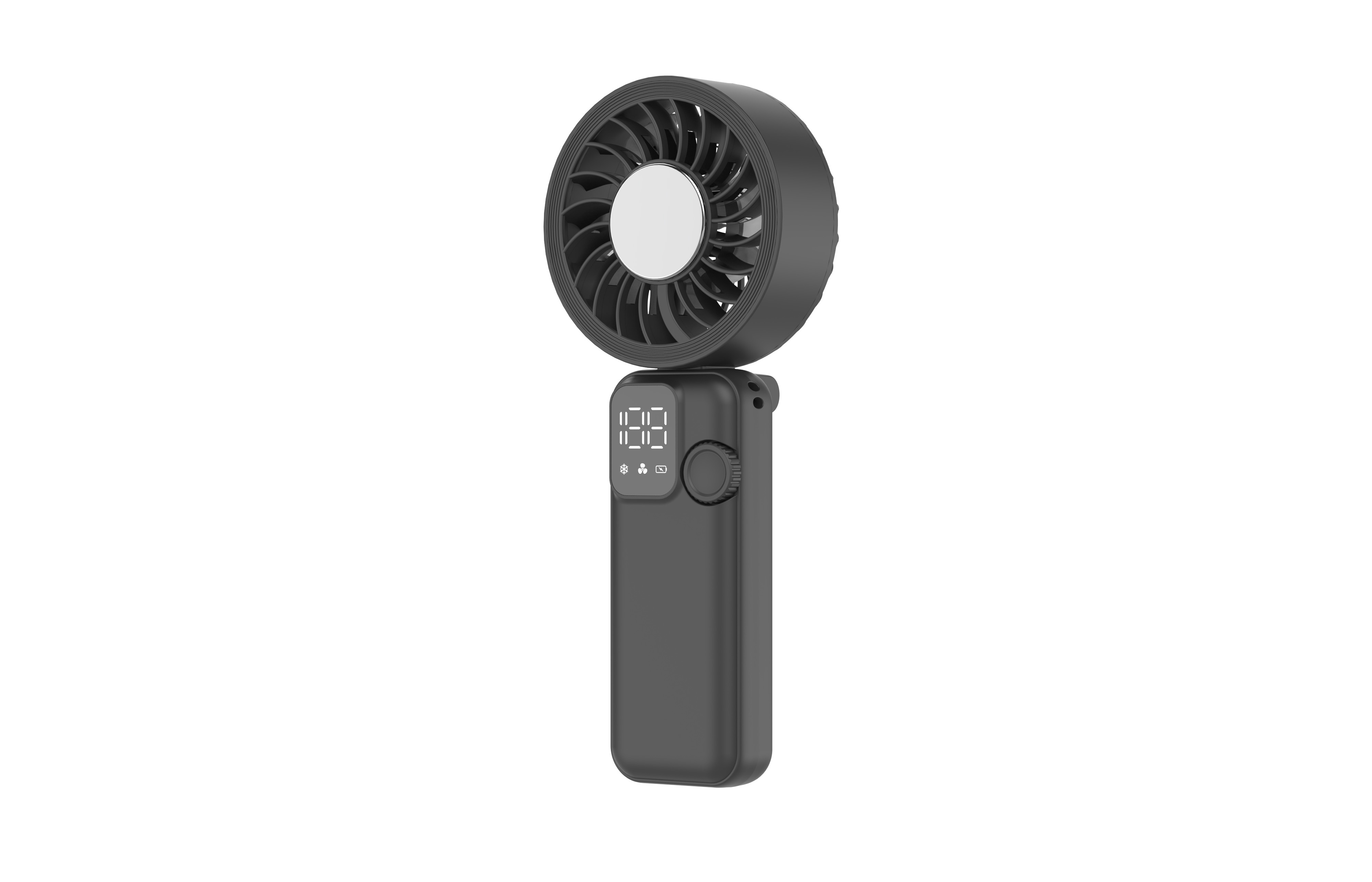 Portable Digital Display  Fan, Rechargeable USB Handheld Mini Cooling Fan