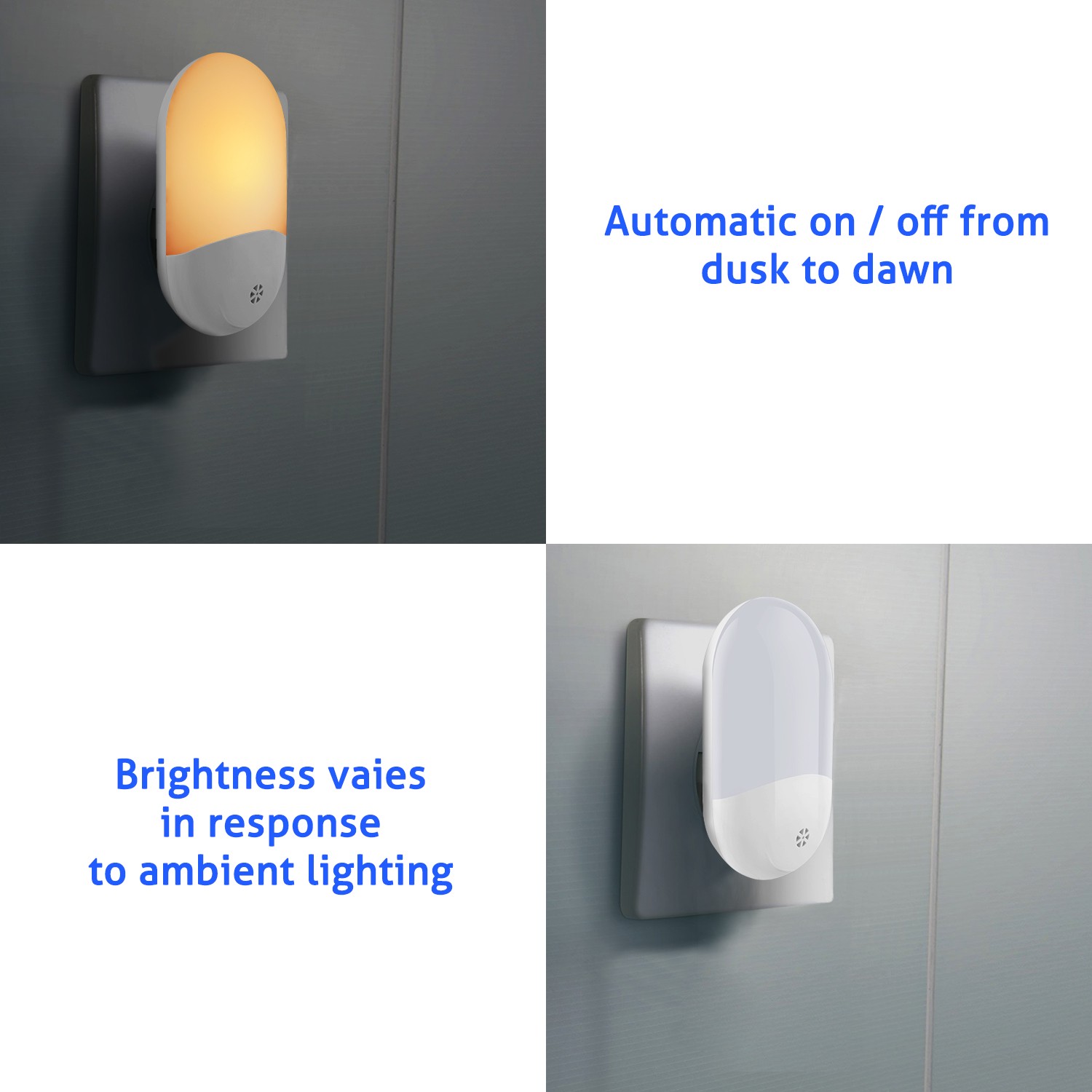 LED Night Lights，Plug into Wall ， soft light, Bright Nightlight , for Adults Kids Room Bedroom Bathroom Hallway Kitchen