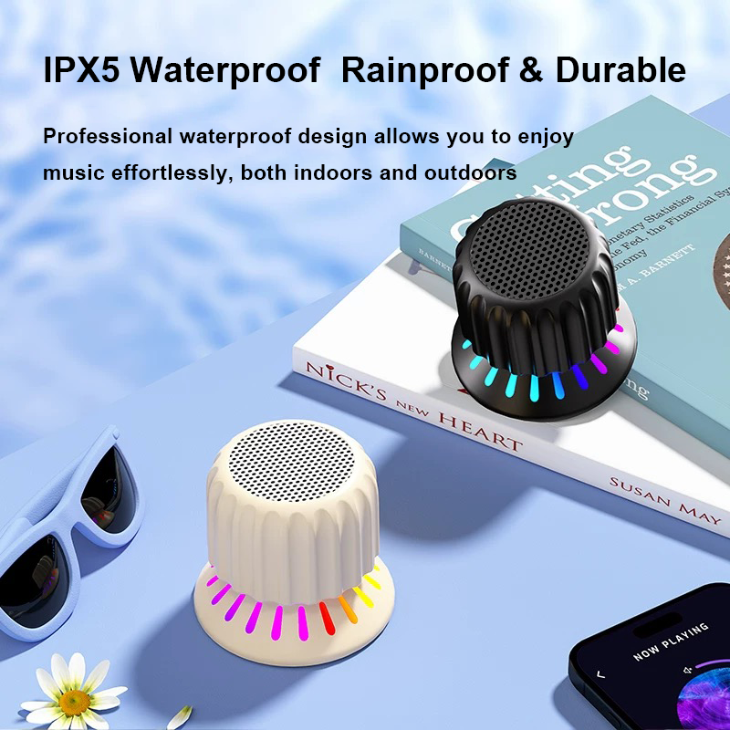 MIni Magnetic Twist  Bluetooth Speaker Portable Heavy Subwoofer Outdoor Bluetooth Small Speaker with RGB light.