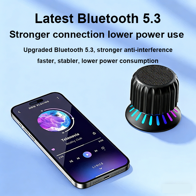 MIni Magnetic Twist  Bluetooth Speaker Portable Heavy Subwoofer Outdoor Bluetooth Small Speaker with RGB light.