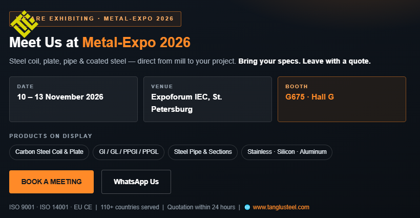 Meet Tanglu at Metal-Expo 2026 Booth G675 · Hall G Meet Tanglu at Metal-Expo 2026 Booth G675 · Hall G