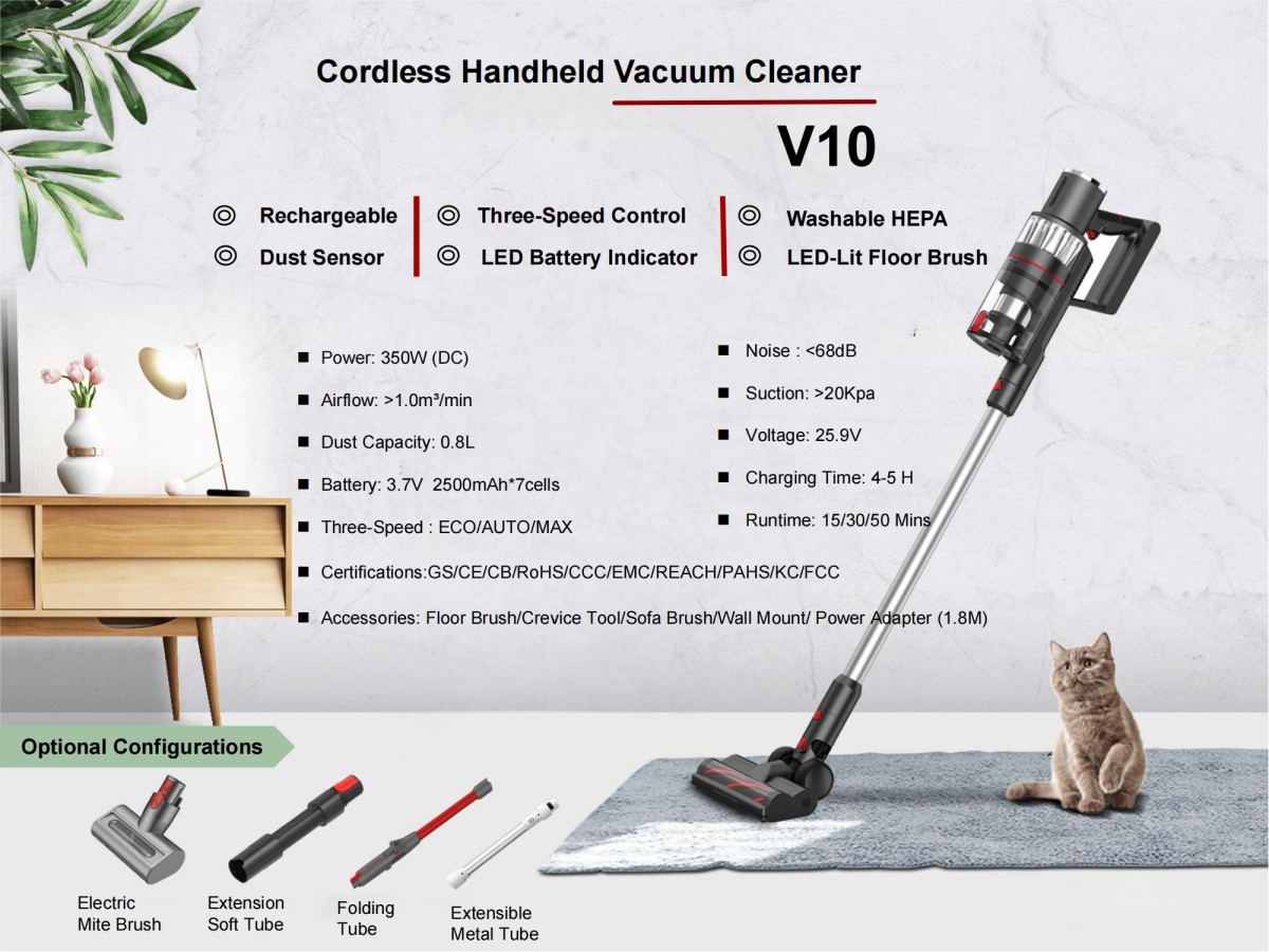 V10H Cordless Handheld Vacuum Cleaner