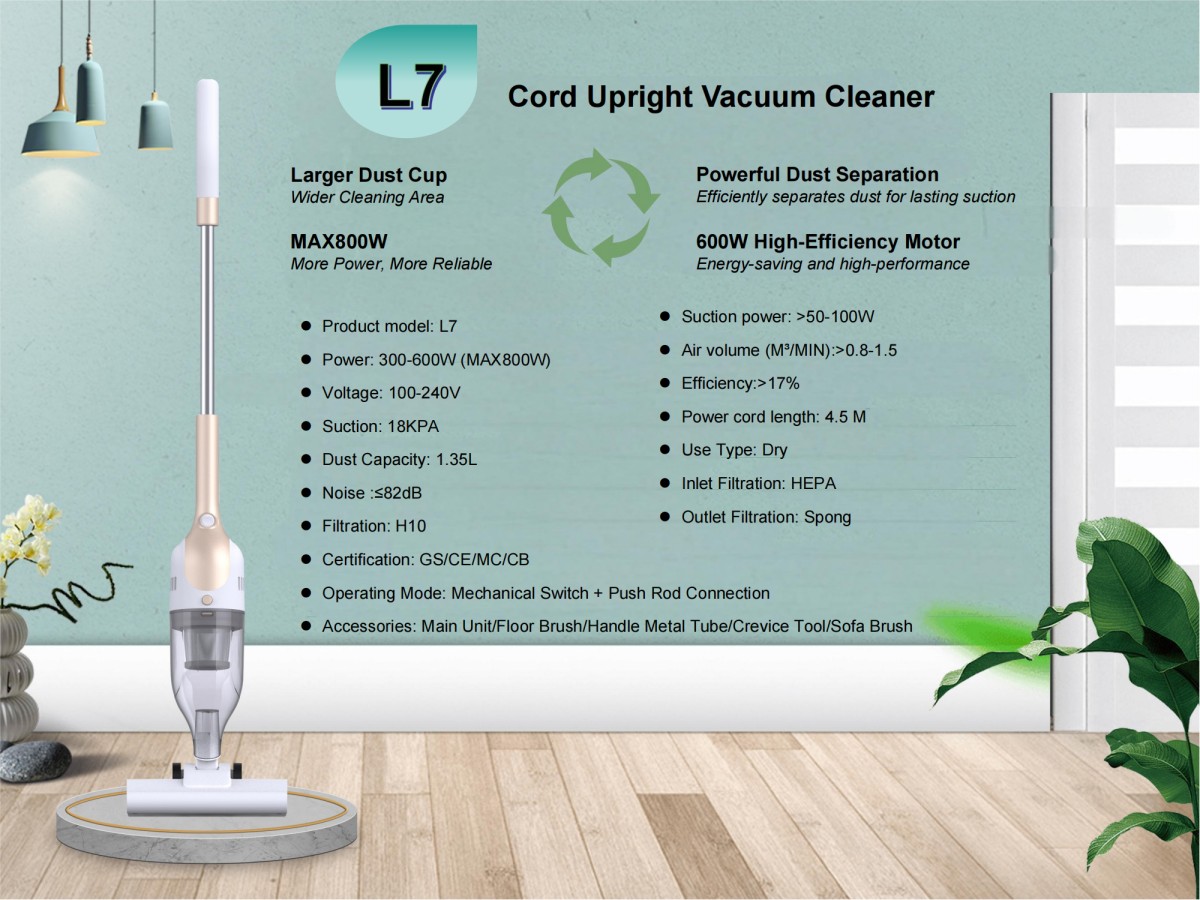 L7R AC600W 16Kpa Corded Vacuum Cleaner