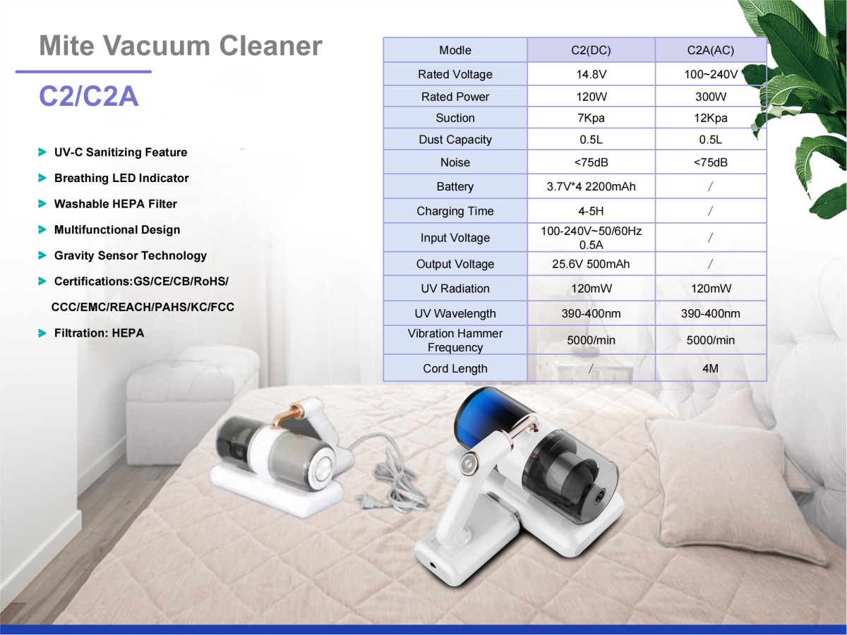 C2 DC120W Dust Mite Vacuum