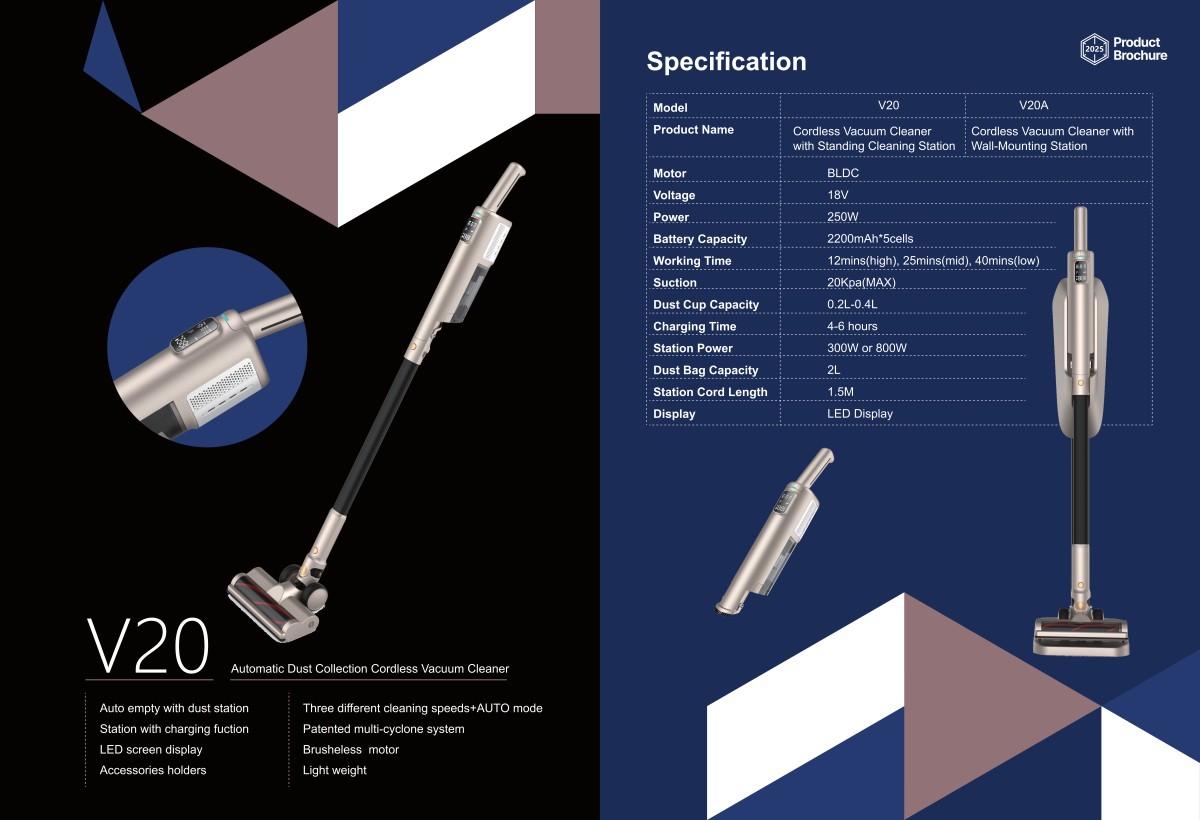 V20 Automatic Dust Collection Cordless Vacuum Cleaner