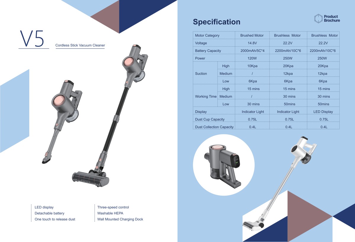 V5 Economical Cordless Stick Vacuum Cleaner