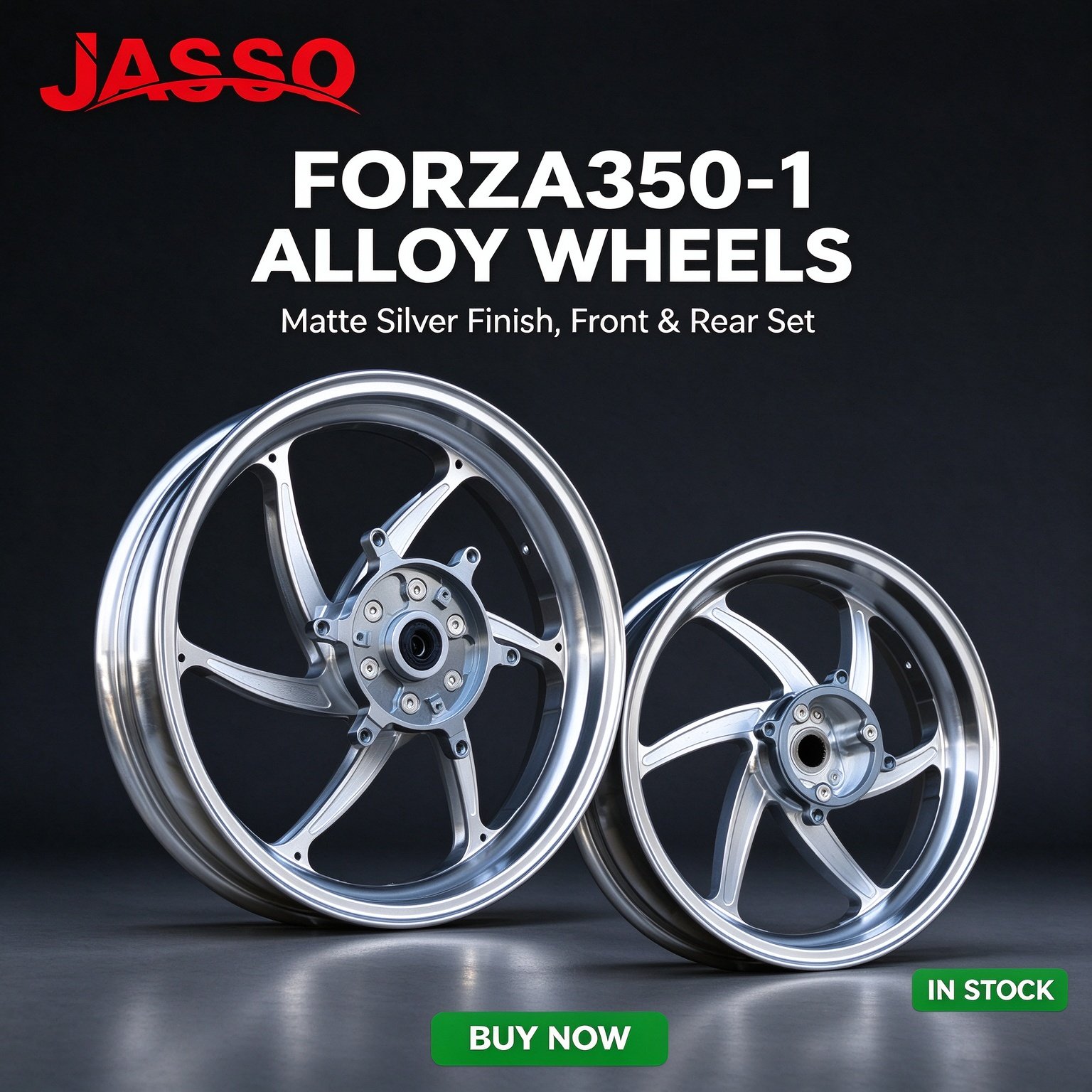 Honda FORZA 350 (NSS350) Aluminum Alloy Wheel Rim Set - Silver / Brown / Purple (Front and Rear)