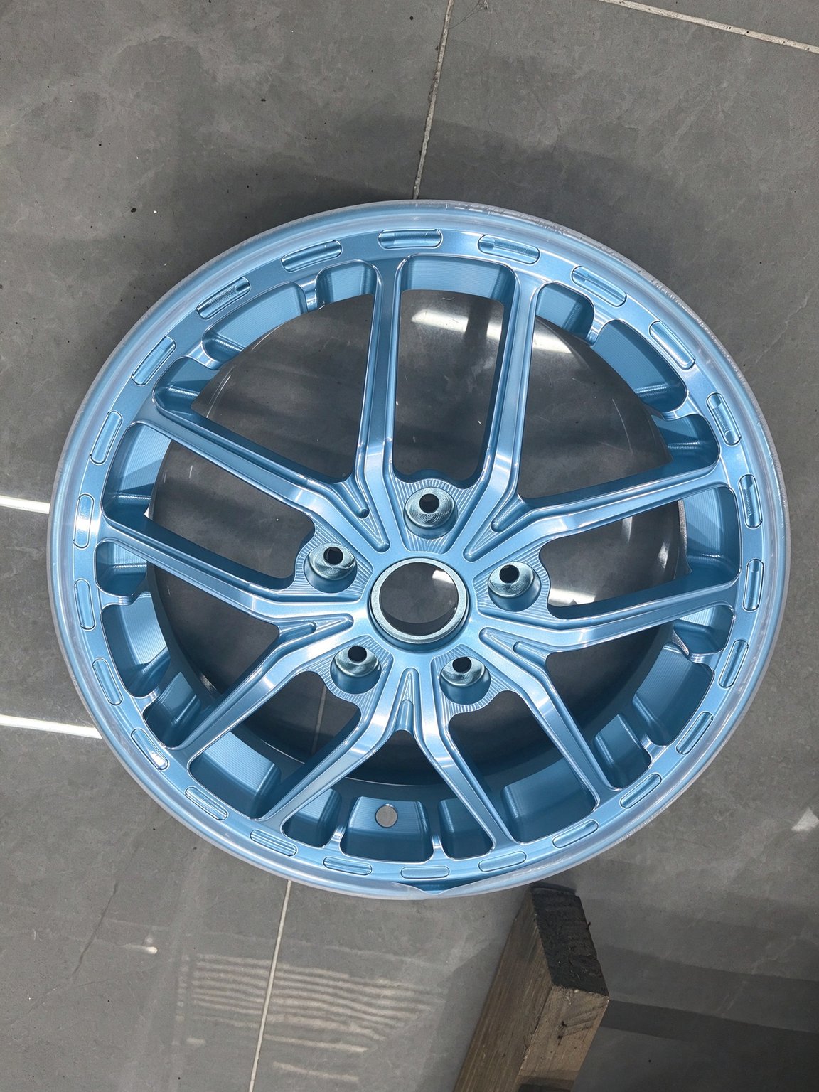 Honda GIORNO 125 Aluminum Alloy Wheel Rim - Matte Light Blue Classic Five-Spoke (Front and Rear Set)