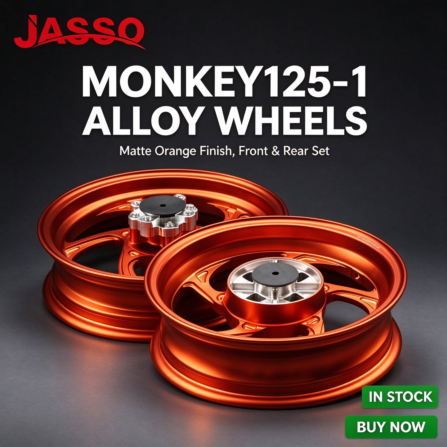 Honda MONKEY 125 Aluminum Alloy Wheel Rim Set - Matte Pink (Front and Rear)