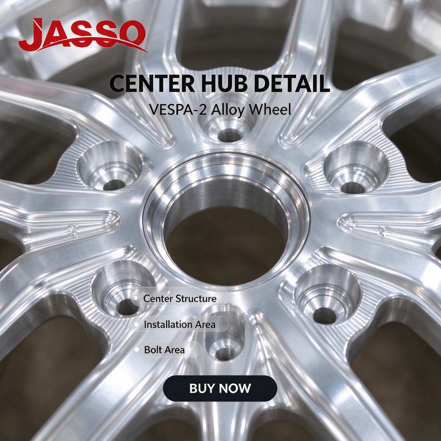 Vespa Primavera / Sprint Twelve-Spoke Aluminum Alloy Wheel - Glossy Silver