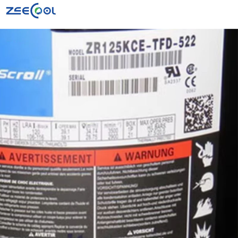 ZR125KCE-TFD-522 10HP ZRSeries EMERSON Scroll Compressor for Air Conditioer Refrigeration Compressor ZR125KC-TFD-522 ZR144KC-TFD-522 for Copeland