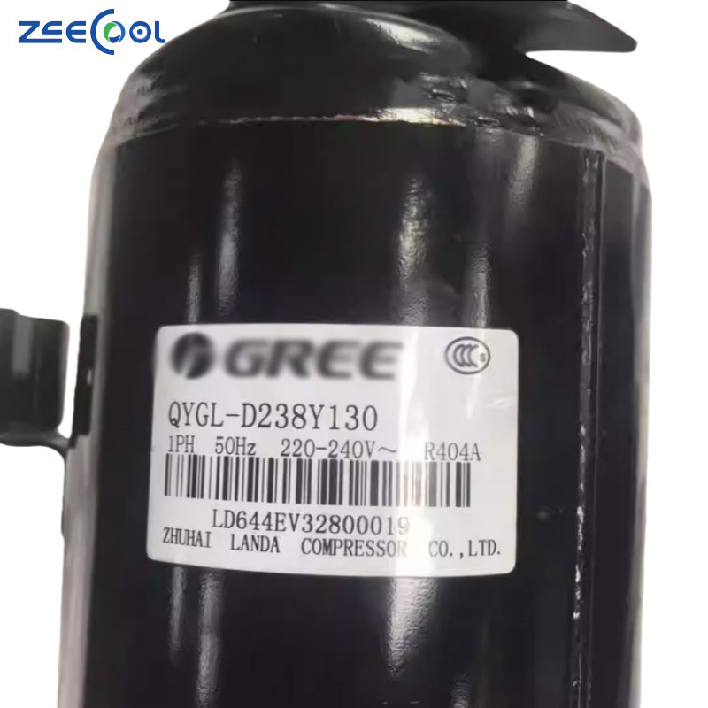 Supply New GREE QYGL-D238rY130 2HP 60Hz 220-240V R404A Horizontal Rotary Compressor for Air Conditioning