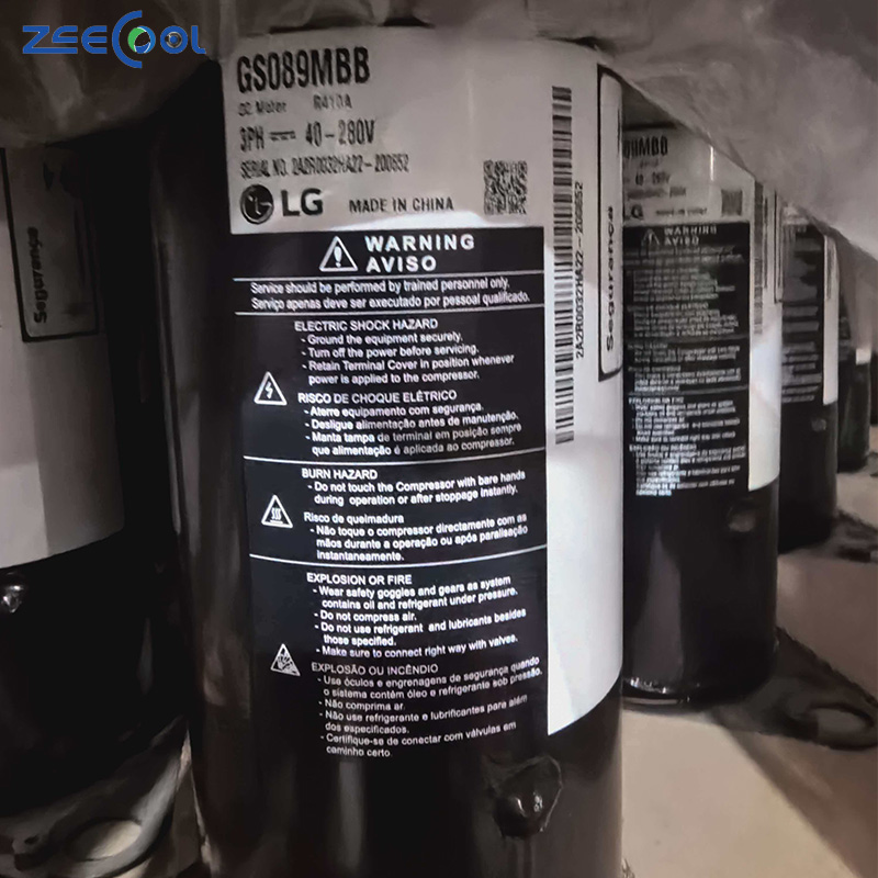 NEW For LG GS089MBB R410A 40-280V 3PH DC Inverter Rotary Compressor Refrigeration Compressor Refrigeration Equipment