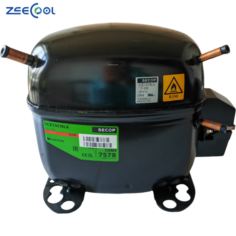 Secop Piston Compressor 115V 60Hz SCE12CNLX SCE15CNLX SCE18CNLX SCE21CNLX R290 LBP Refrigeration Freezer Refrigerator Fridge Compressor for Sale Refrigerator