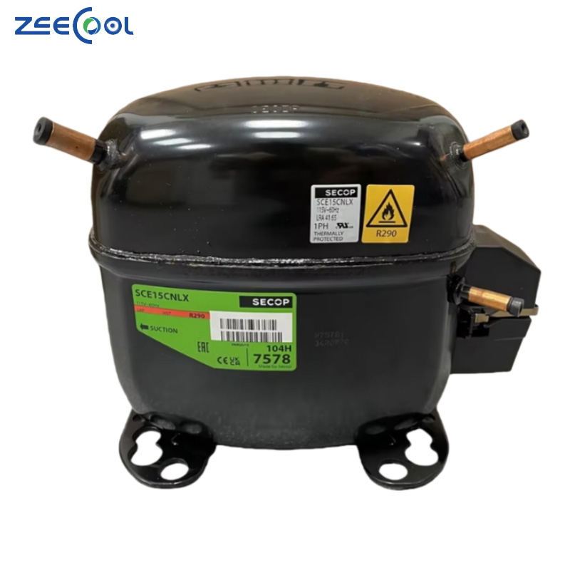 Secop Piston Compressor 115V 60Hz SCE12CNLX SCE15CNLX SCE18CNLX SCE21CNLX R290 LBP Refrigeration Freezer Refrigerator Fridge Compressor for Sale Refrigerator