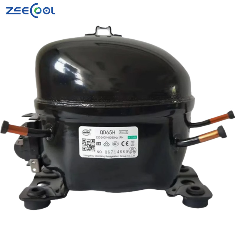 New Fridge Parts Piston Compressor R134a 1/2 1/3 1/4 1/5 1/6 hp QD65H 220-240V 50hz R134a Refrigeration Compressor for WANSHENG