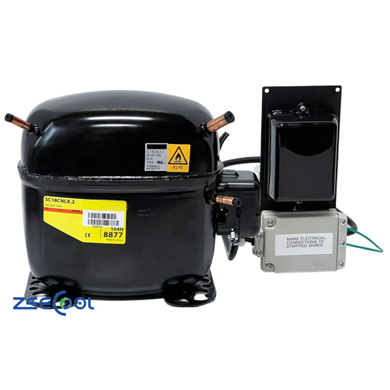 SECOP Hermetic Piston Refrigeration Compressor SC18CNLX.2,SC21CNLX.2 for Air-cooled Systems in Small Commercial Refrigerators and Freezers