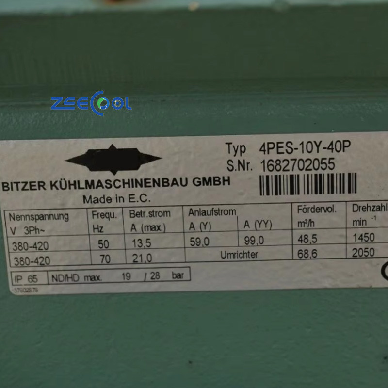 4 Bitzer Semi-hermetic Reciprocating Compressor for Cold Storage 4TES-10Y-40P 4VES-10Y-40P 4PES-10Y-40P