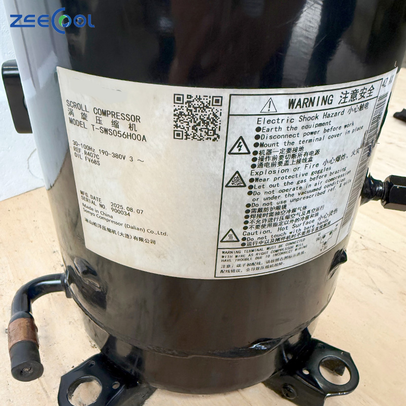 High Quality Scroll Compressor T-SWS056H00A Air Conditioner 190-380V 3Ph 30-100HZ R407C Refrigeration Compressor for PanasonicC-(1)