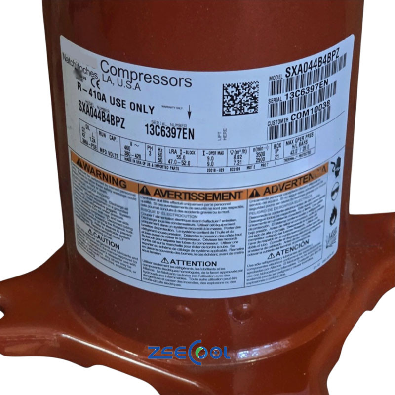 SXA039B4BPA (5) Factory Supply Scroll Compressor SXA039B4BPA SXA044B4BPZ SXA061B3BPZ Air Conditioning Refrigeration Compressor for ALLIANCE