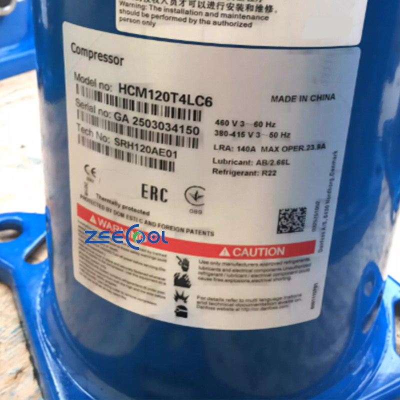 5 DanFoss scroll compressor HCM094T4LC6 HCM104T4LC6 HCM109T4LC6 HCM120T4LC6 HCM120T4LC8 Heat Pump Compressor Central air Conditioning Refrigeration Compressor