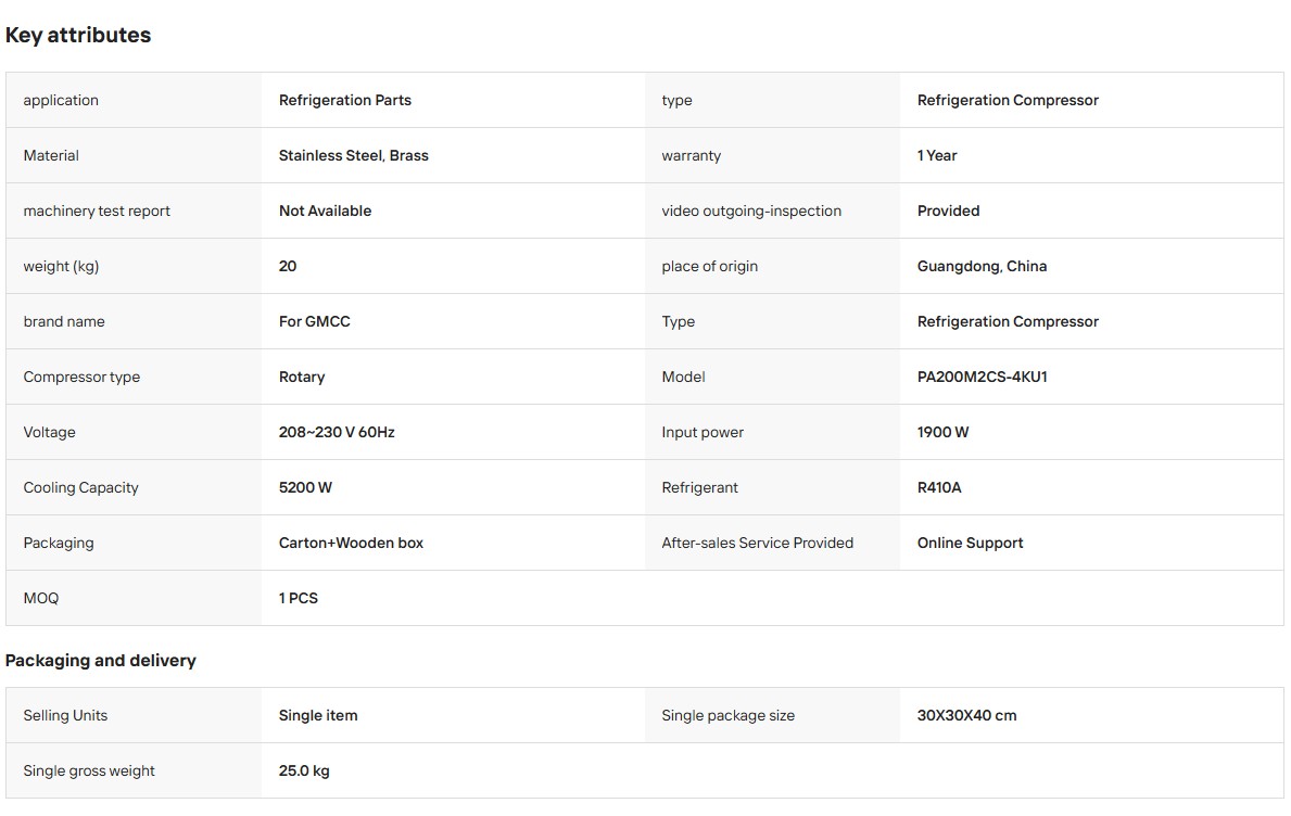 ScreenShot_2026-07-22_111109_266 Factory Supply New Refrigeration Compressor R410A PA200M2CS-4KU1 PA200M2CS-4KU2 PA200M2CS-4KU3 Air Conditioner Parts for GMCC