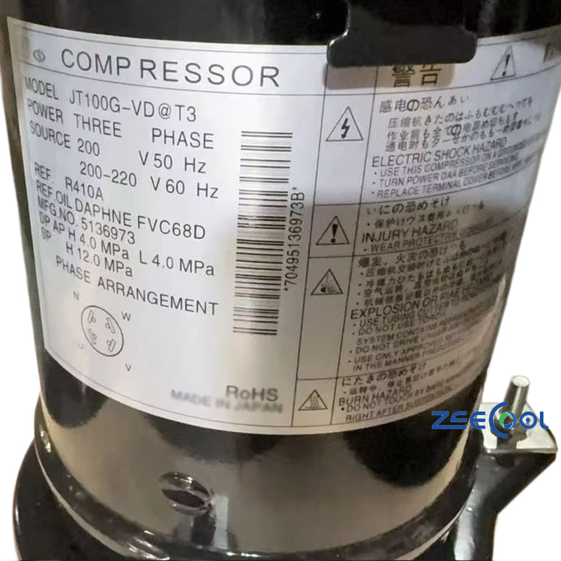 DAIKIN Scroll Compressor JT100G-VDL@S JT100G-VD@T3 System Air Conditioning 200V 50Hz Refrigeration Compressor