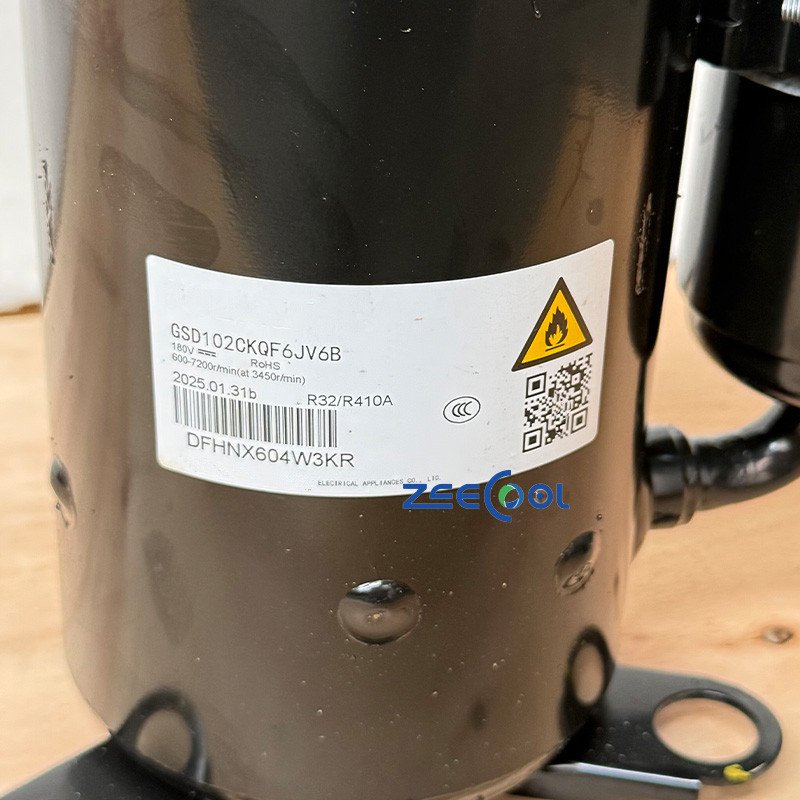 GSD102CKQF6JV6B Highly Rotary Refrigeration Compressor GSD098SKQF6JV6B GSD088RKQA6JT6B GSD102CKQF6JV6B air Conditioner 180V R410A