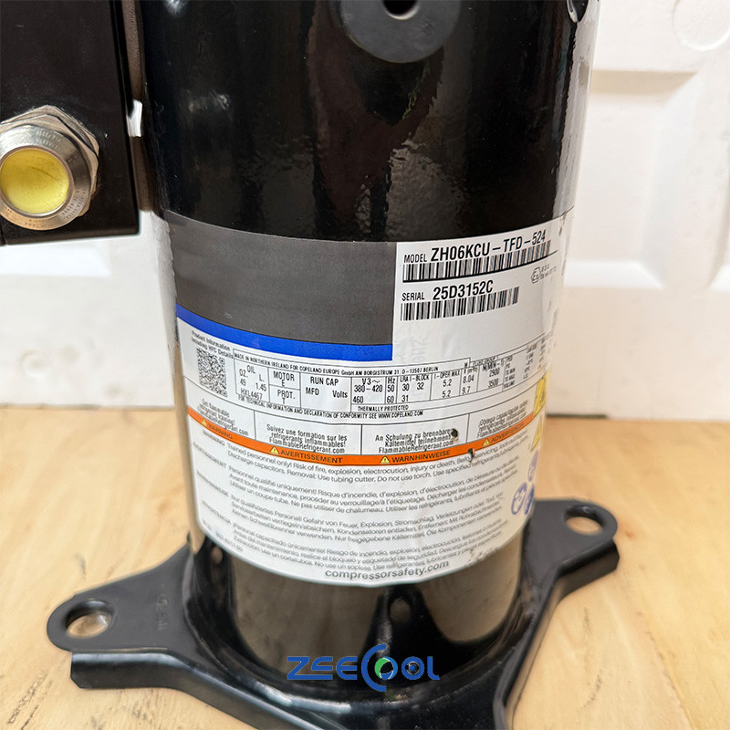 6 Copeland Scroll Compressor ZH06KCU-TFD-524 ZH11KCU-TFD-524 380V 50hz 2.5HP 3.5HP Refrigeration Compressor Air Source Heat Pump & Water Heater