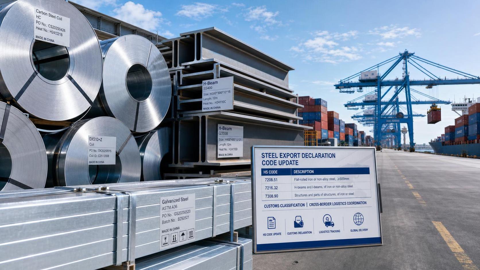 China Enforces New Steel Export Codes from Aug. 1