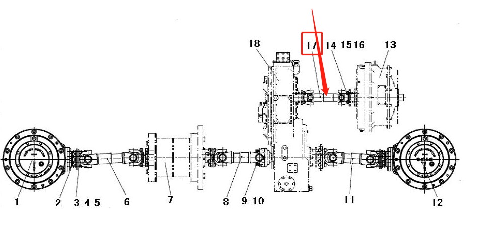5219277 SEM WHEEL LOADER DRIVESHAFT