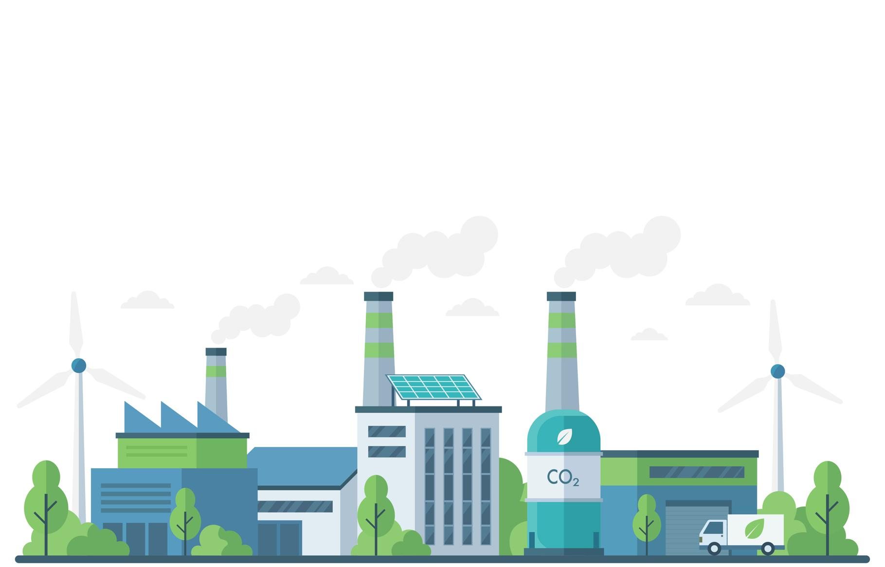 Structure of plate heat exchanger Flat vector illustration with themes of green energy and sustainable industry